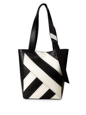 Calvin Klein Studded Strappy North-south Leather Tote