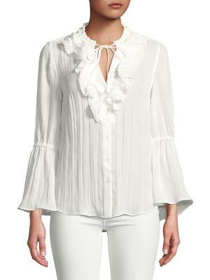Jones New York Long Sleeve Ruffle Tunic
