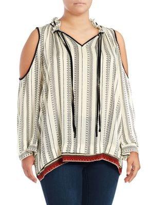 Jessica Simpson Plus Gloria Cold Shoulder Blouse