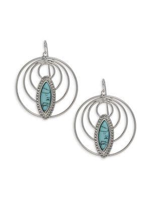 Design Lab Crystal Circle Drop Earrings