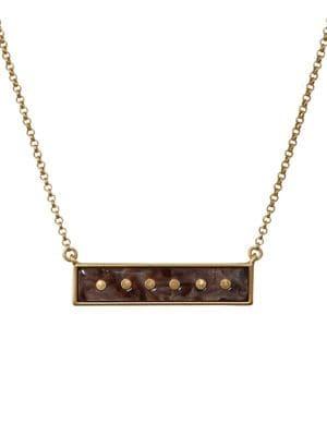 Lucky Brand Goldtone Simple Bar Collar Necklace
