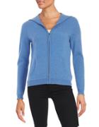 Lord & Taylor Hooded Zip-up Cashmere Sweater