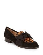 Botkier New York Violet Calf Hair Bow Loafers