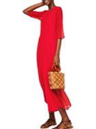Mango Berni Textured Dot Maxi Dress