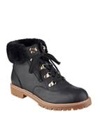 Tommy Hilfiger Tucker Faux Fur And Leather Booties
