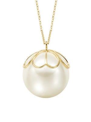Kate Spade New York Goldplated And Faux Pearl Long Pendant Necklace
