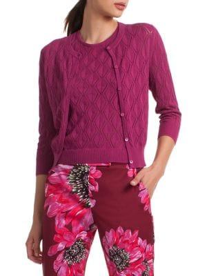 Trina Turk Casa Mexico Holyoke Laser-cut Cardigan