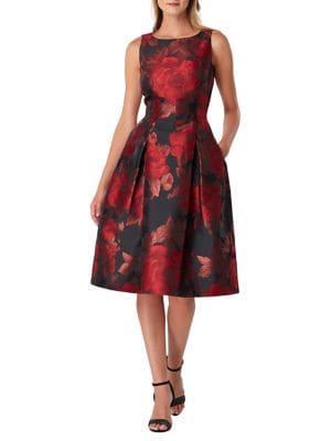 Tahari Arthur S. Levine Sleeveless Jacquard Fit-&-flare Dress
