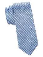 Black Brown Houndstooth Silk-cotton Tie