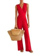 Mango Back-tied Surplice Jumpsuit