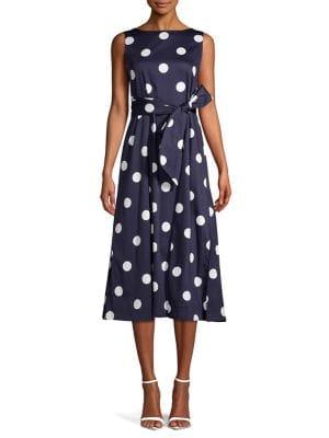 Anne Klein Polka Dot Fit-&-flare Dress
