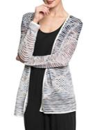 Nic+zoe Plus Patterned Open Front Cardigan