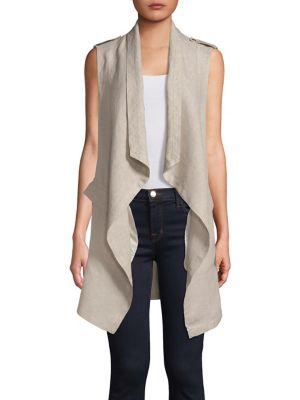 Jones New York Draped Linen Vest