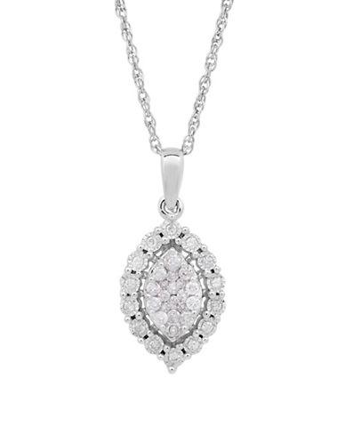 Lord & Taylor Diamonds And 14k White Gold Pendant Necklace