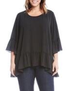 Karen Kane Ruffle Hem Top