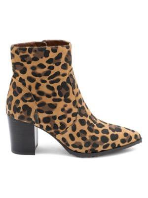 Blondo Tania Waterproof Leopard-print Suede Booties