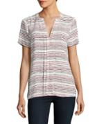 Ivanka Trump Textured Striped Top