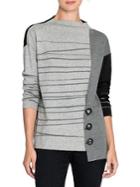 Nic+zoe Asymmetrical Colorblock Sweater