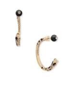 Givenchy Faux Pearl And Crystal Hoop Earrings