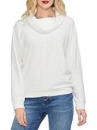 Vince Camuto Sapphire Sheen Cowlneck Sweater