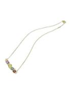 Ripka Boca Diamond, Amethyst, London Blue Topaz, Peridot, Rhodolite And 14k Yellow Gold Bar Necklace