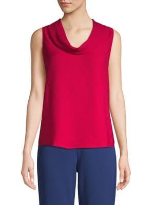 H Halston Drape-neck Shell Top