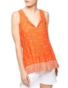 Sanctuary Palma Shell Pleated Printed Top