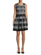 Karl Lagerfeld Paris Floral Lace Fit-and-flare Dress