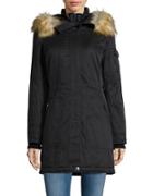 1 Madison Faux Fur And Faux Sherpa-trimmed Parka