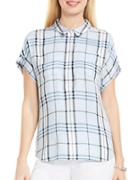 Two By Vince Camuto Plaid Patterned Shirt