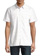 Calvin Klein Short Sleeve Printed Button-down Shirt