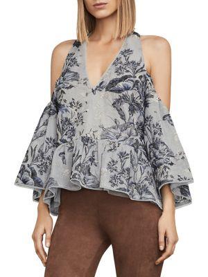 Bcbgmaxazria Travis Cold-shoulder Halter Top