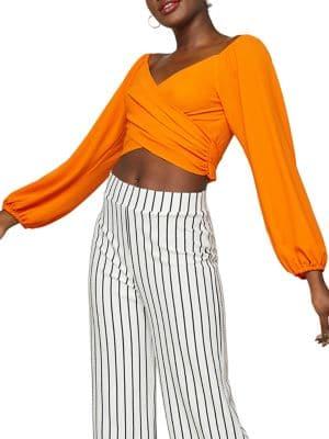 Miss Selfridge Off-the-shoulder Wrap Top