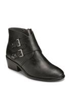 Aerosoles Urban Myth Buckled Faux Leather Ankle Boots
