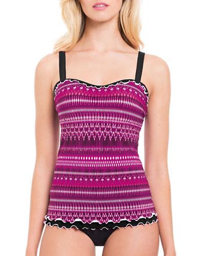 Profile By Gottex Indian Sunset Underwired D-cup Tankini Top