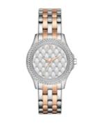 Armani Exchange Crystal-accented Two-tone Stainless Steel Watch, Ax5249