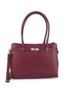 Mark Adam New York Convertible Turnlock Leather Satchel