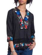 Plenty By Tracy Reese Embroidered Kurta Top