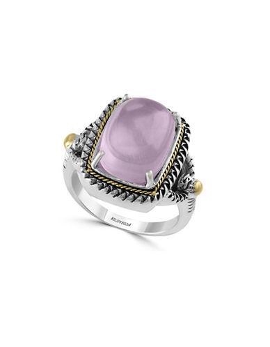 Effy Rose Quartz, Sterling Silver And 18k Yellow Gold Ring