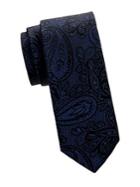Black Brown Tonal Paisley Silk Tie