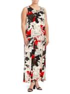 Calvin Klein Plus Floral Printed A-line Dress