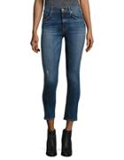 Hudson Jeans Ciara Distressed Button-fly Super Skinny Jeans