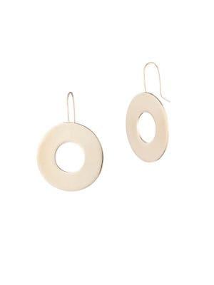 Trina By Trina Turk Meet Me In Malibu Disc Goldtone Hoop Drop Earrings