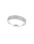 Effy Pave' Classica Diamond And 14k White Gold Ring