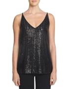 1 State Sequined V-neck Top