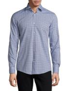 Hugo Boss Kenno Grid Check Cotton Button-down Shirt