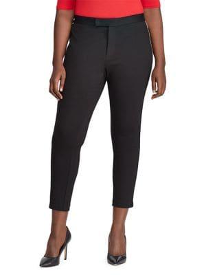 Lauren Ralph Lauren Plus Side Striped Ponte Pants
