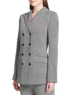 Calvin Klein Plaid Double-breasted Jacket