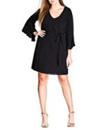 City Chic Plus Bell Sleeve Dress