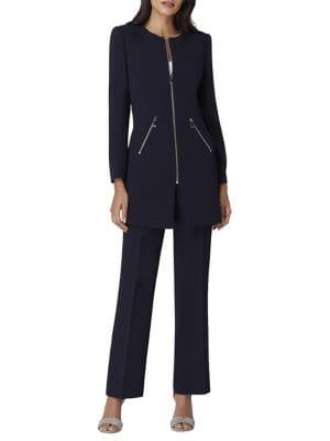 Tahari Arthur S. Levine Petite Topper Zippered Pant Suit